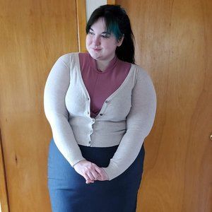 Cream Beige Long sleeved light cardigan